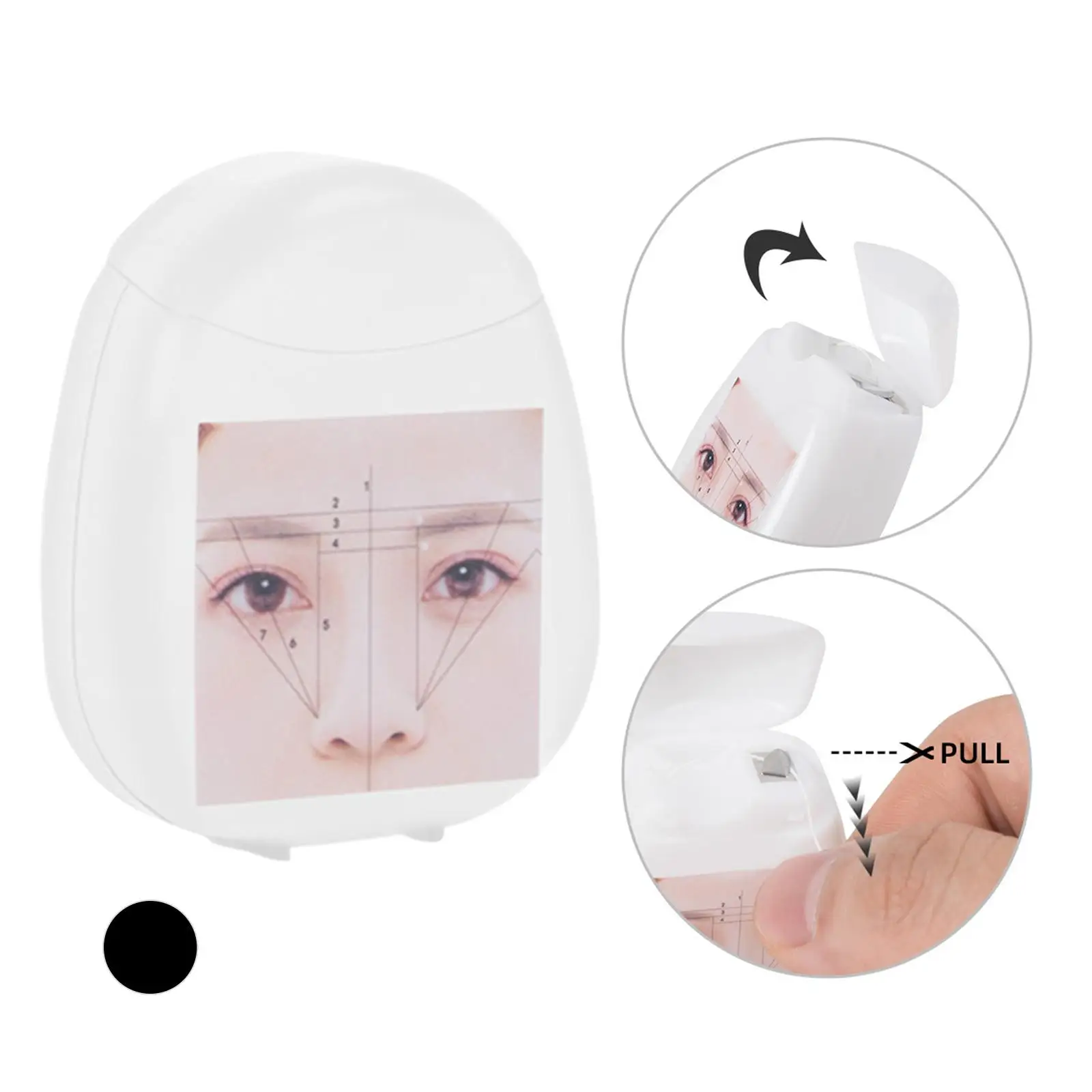 Hilo de mapeo de cejas, cuerda preentintada, herramienta de medición de cejas ABS, suministro para dar forma a las cejas para profesionales y hogares