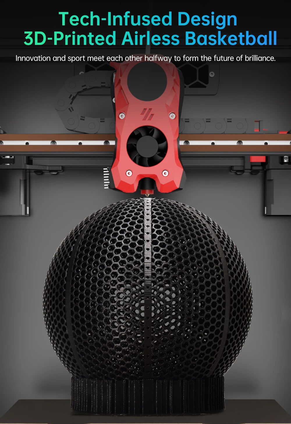 

BIQU безвоздушный баскетбольный мяч PLA-HR с принтом нити PLA, экологически чистый диаметр 220/240 мм, мяч для рождественского подарка, 3D-принтер, модель «сделай сам»