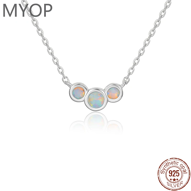 XYOP Assorted Decorative Element Jewelry Charming Persuasive Optimistic 925 Silver Opal Necklace