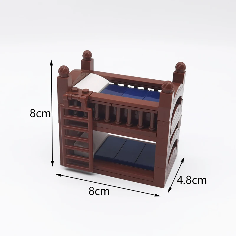 MOC-Bausteine, Möbel und Dekorationen für Wohnzimmer und Schlafzimmer – Bett, Bücherregal, Sofa, Computertisch, kleine Pflanzgefäße, Spielzeugmodelle. – Detail 40