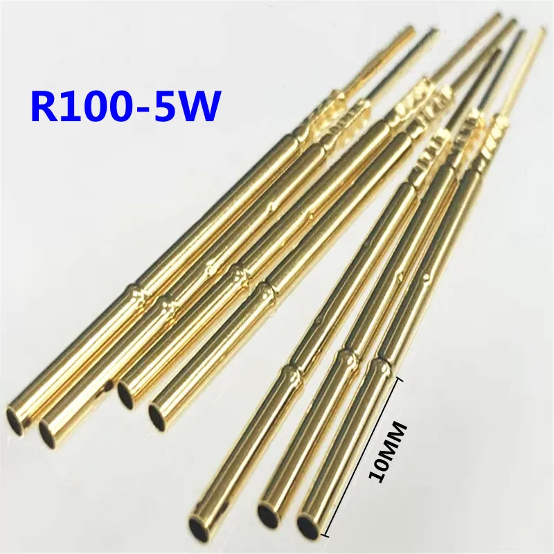 100PCS/pack R100-5W Probe Sleeve Outer Diameter 1.67mm Snap Ring Height 10mm Spring Test Probe Sleeve