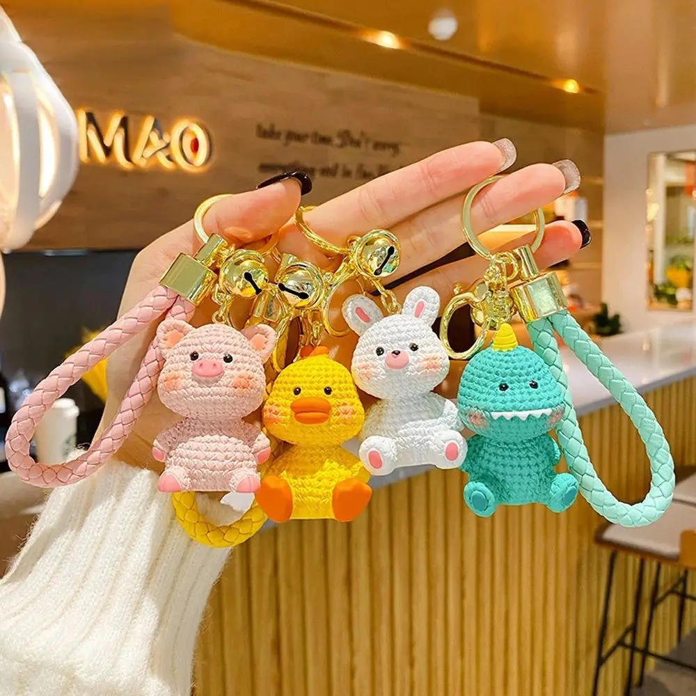 Animal Keychain Bag Pendant Car Keyring Keychain Pendant Blushing Animal Keychain Funny Doll Pendant Animal Doll Keyring