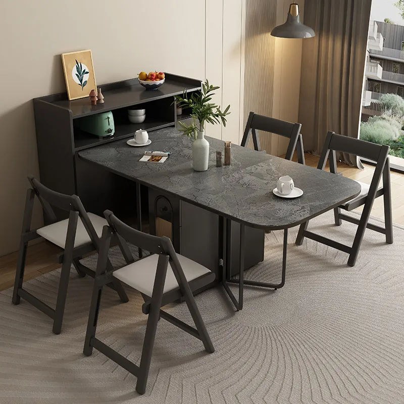 Folding Luxury Dining Tables Small Modern Italian Nordic Wood Dining Tables Kitchen Luxury Black Mesas De Comedor Furniture