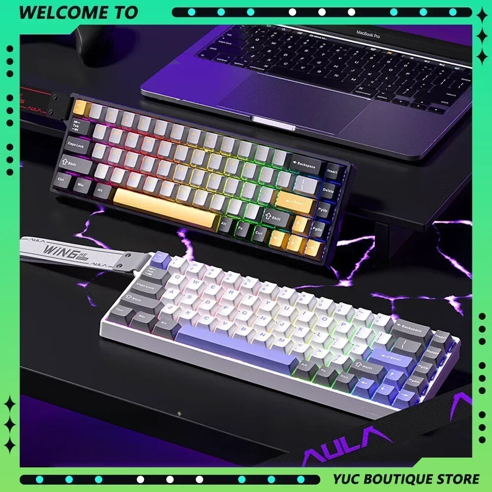 Aula Win60 Win68 HE E-sports Game Keyboard Magnetic Switch 8k Wired Hot Swap RGB Mechanical Keyboards Customized PC Accessories