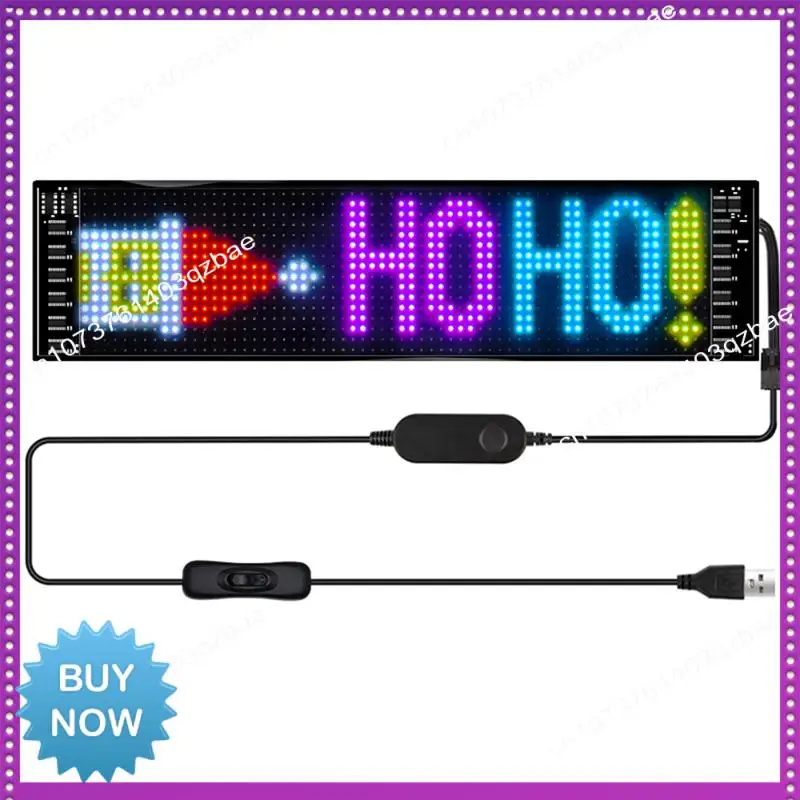 Hot Ltem LED Pixel Panel,USB 5V Flexible LED Module RGB Scrolling Text Animation Display,Bluetooth APP,16X32 Leds 7X17cm Durable