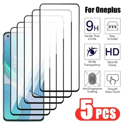 5Pcs 9H Tempered Glass For Oneplus 8T 9 10T 10R Ace 2V Screen Protector Nord CE 2 3 Lite 2T N10 N20 N30 N100 N200 N300 Glas Film