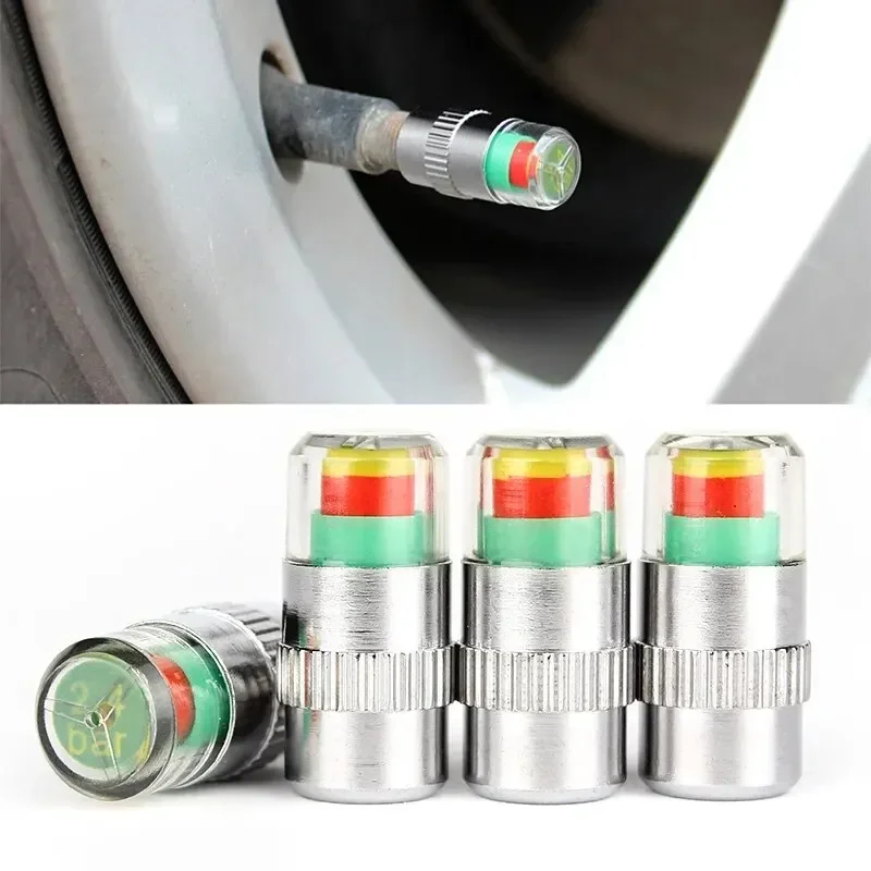 4pcs/lot 3 Color Alert 2.4bar 36PSI Car Tyre Tire Pressure Monitor Valve Stem Cap Sensor Indicator New Car Accessories