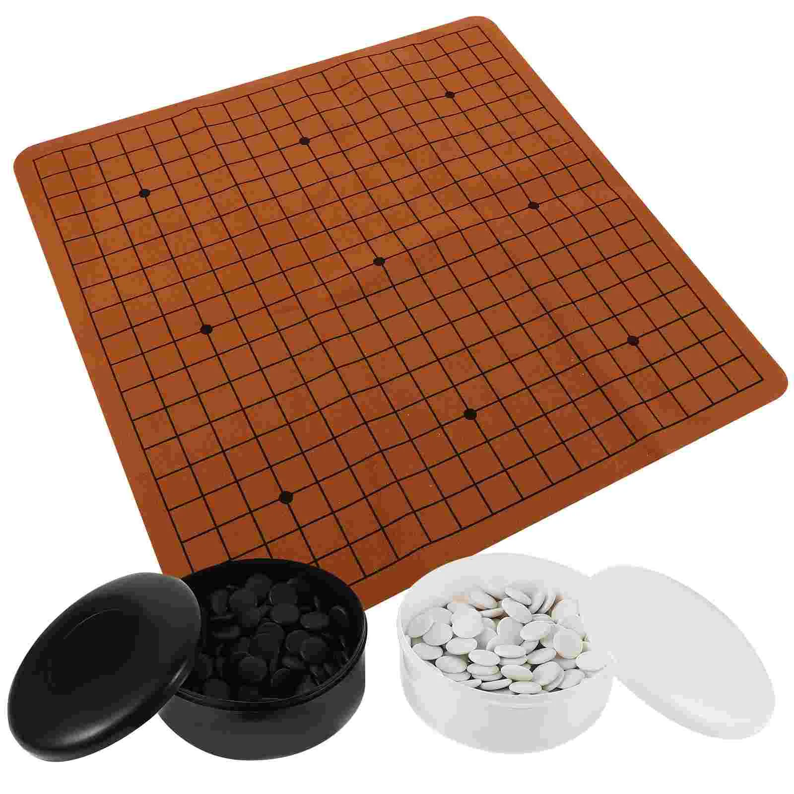 

Children's Go Backgammon Beginner Chess Set Interesting Major Beginners Board Pvc Kit Five-in-a-Row