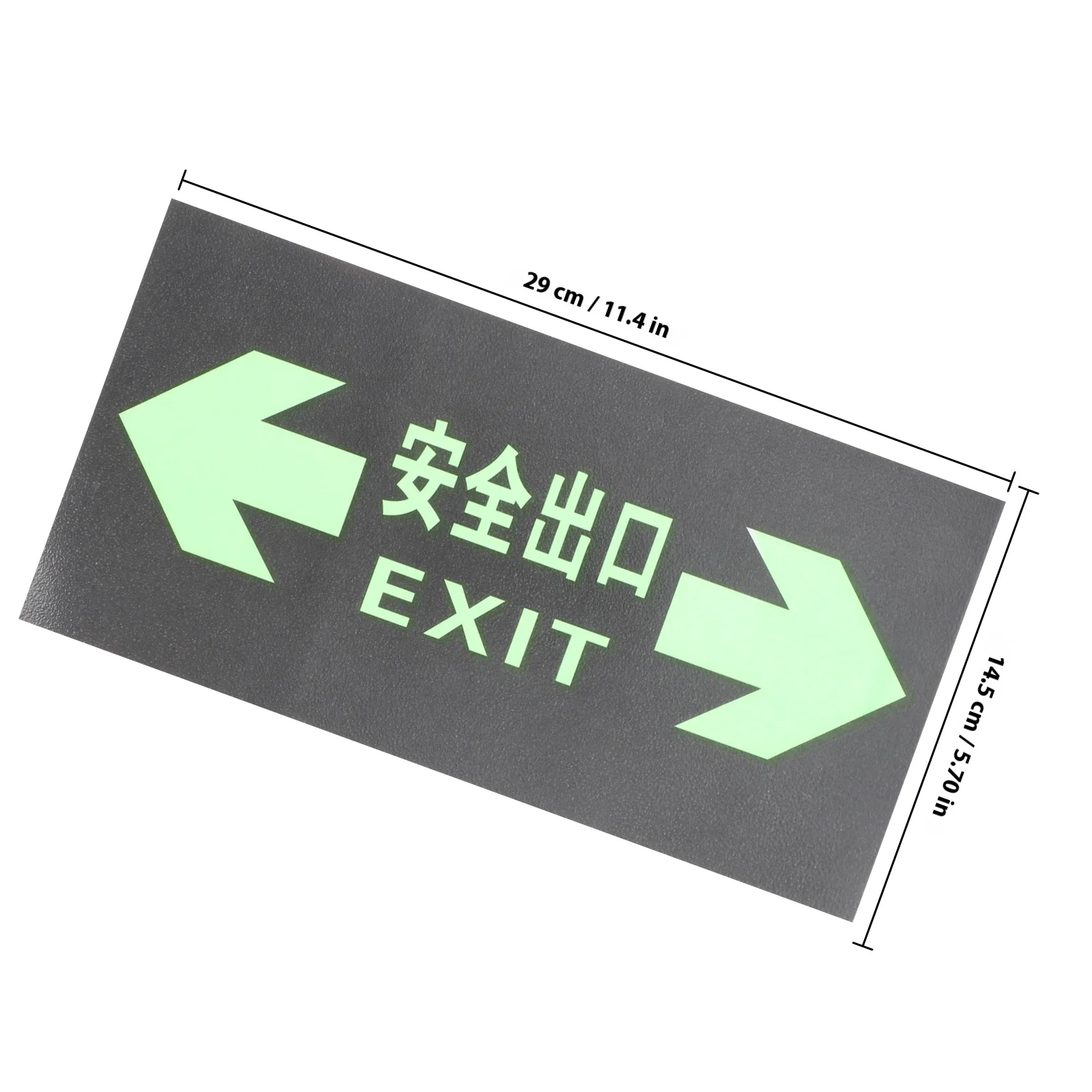 10pcs Glow In The Dark Safety Signs Luminous Exit Decals Emergency Way Indicator Sticker Pvc Warning Sign For Mall Office