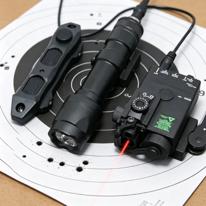 

2026 NEW MINI-A2 PEQ15 Style Red Green Laser Light with 20mm Picatinny Rail Mount for Outdoor Model Parts Fit M300 M600