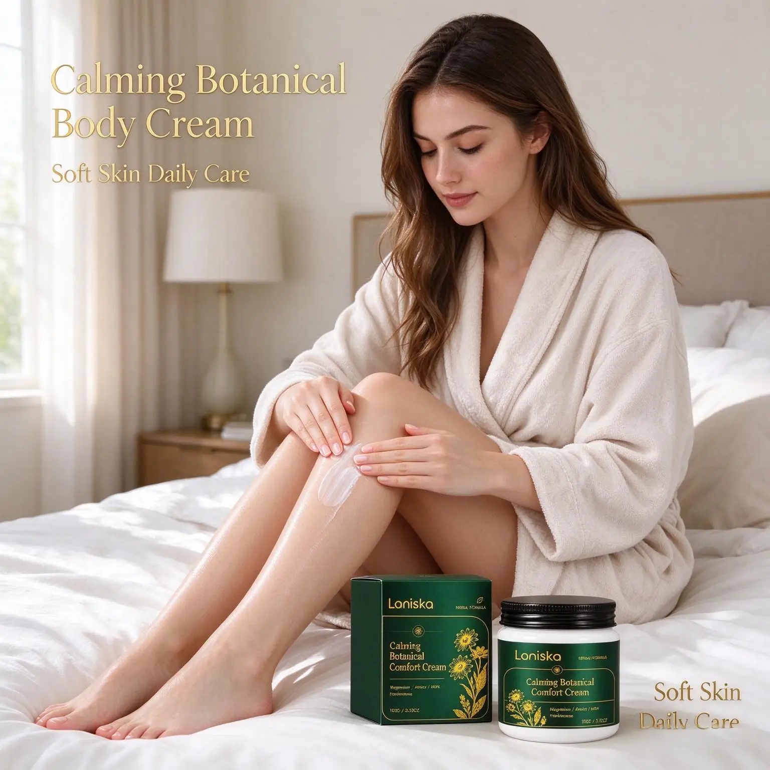 Laniska Calming Botanical Comfort Cream Relieves Soreness Calms Nerves Soothing Skin Refreshing Non-greasy Body Massage Cream