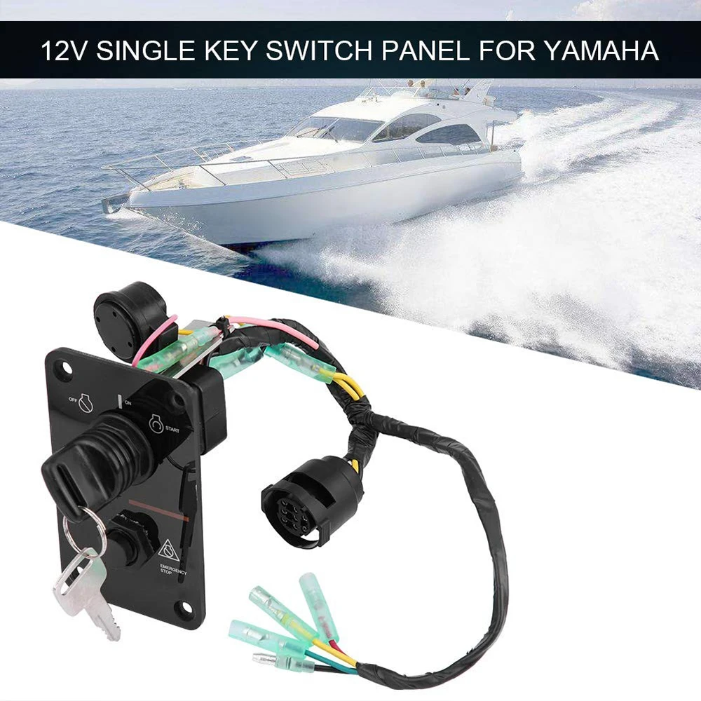 704-82570 Outboard Single Engine Key Switch Panel 704-82570-08 For Yamaha 704 Control Box Mounting Screws Assembly