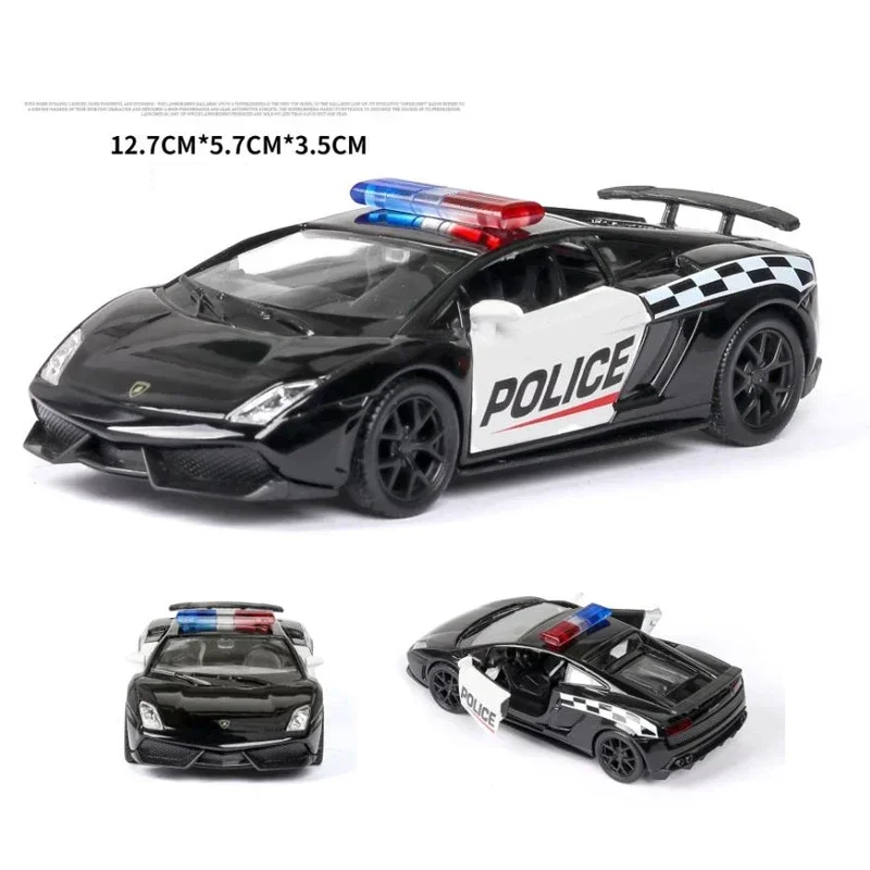 1:36 Lamborghini LP570-4 Gallardo police Haute Simulation Diecast Voiture En Alliage De Métal Modèle De Voiture Jouets Pour Enfants Collection Cadeaux F334