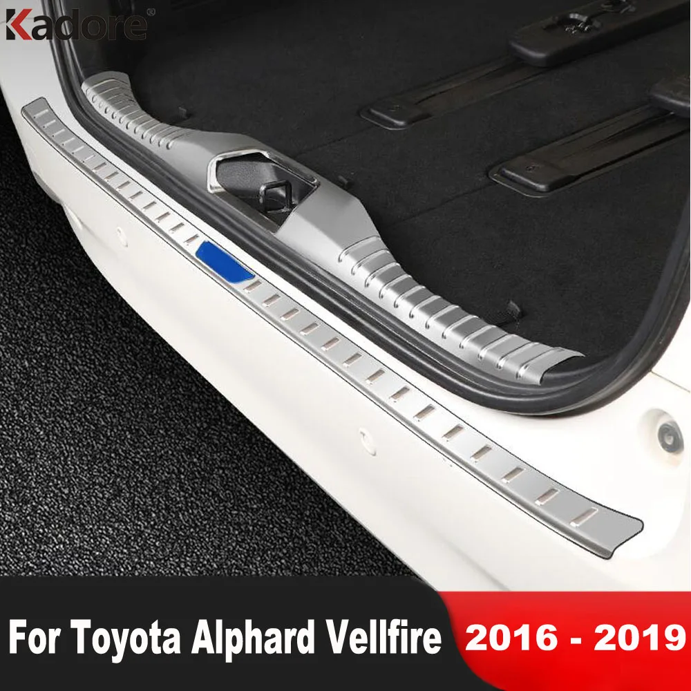 

Накладка на задний бампер багажника для Toyota Alphard Vellfire 2016 2017 2018 2019, автомобильная дверь багажника, накладка на порог, аксессуары