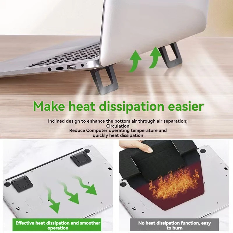2Pcs Mini Einstellbare Laptop Stand Ultra-dünne Klapp Halter Tragbare Für MacBook Xiaomi Notebook Kühlung Tastatur Unterstützung Halter