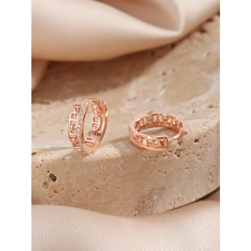 

InsS925 Silver Simple Niche Design Fashion Temperament Light Luxury New Stud Earrings Jewelry