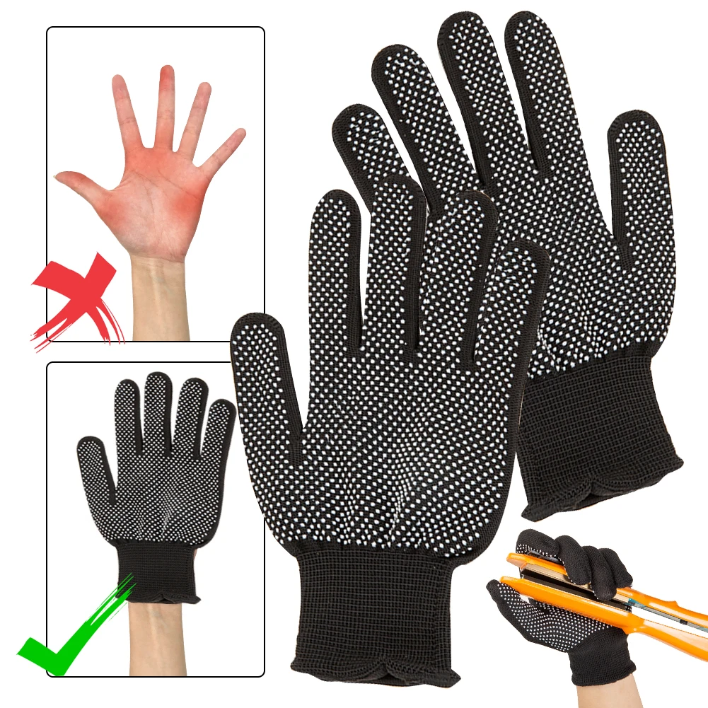 

Термостойкие перчатки с силиконовыми вставками для укладки волос, противоскользящие, для утюжков и фенов