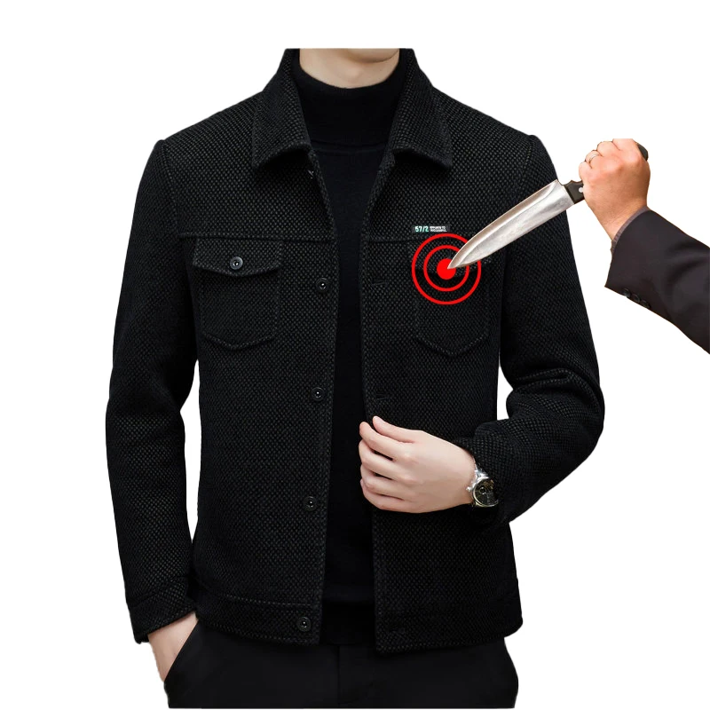 New Self-Defense Anti Stab Anti Cut Men Jacket Flexible Lightweight Anti Hacker Security Tactics Anti Cutting Clothing M-XL
