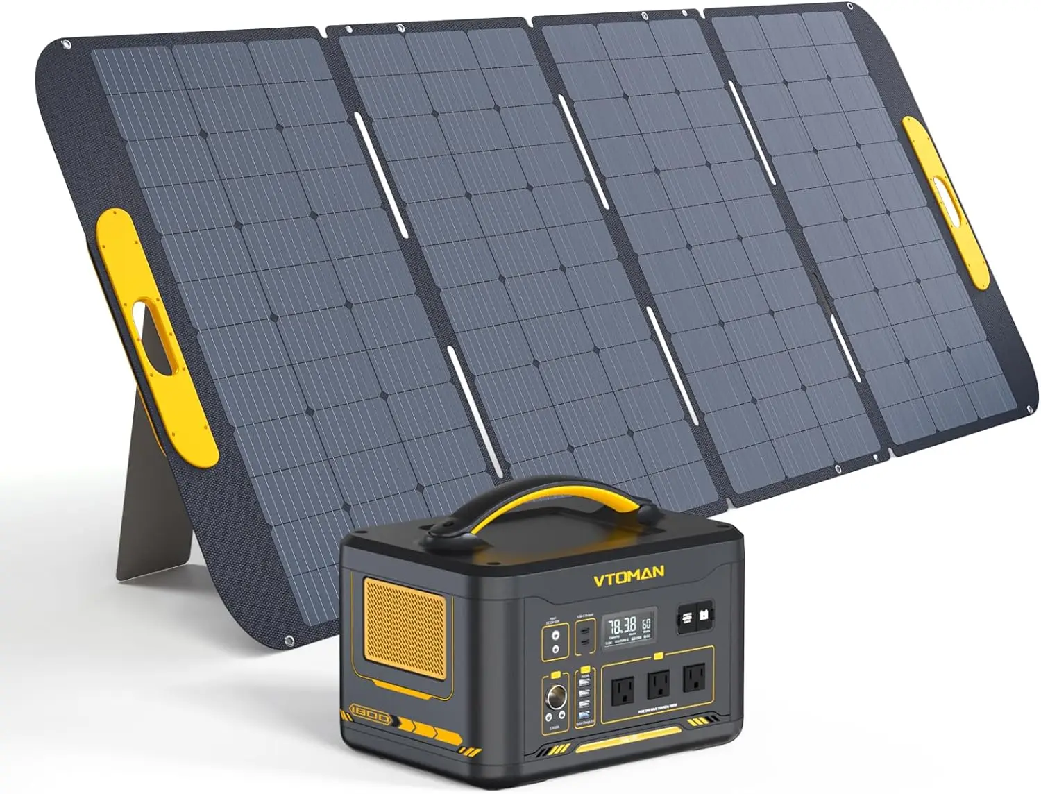 

1800 Solar Generator with 400W Panels Included 1800W/1548Wh LiFePO4 Power Station with 1800W Constant-Power