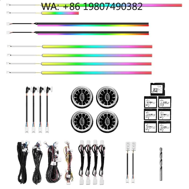 W447 V Class Smart RGB Atmosphere Bar Kit, 64 Color Dynamic LED Interior Ambient Light V260 MPV Mobile Control Mod Accessories
