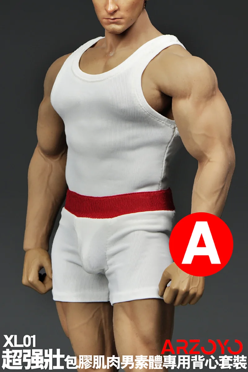 MCTOYS F-058 F-059 XL011/6 Scale Male Female Vest Shorts Set Clothes Model Fit 12'' TBL PH JIAOU Soldier Strong Action Figure