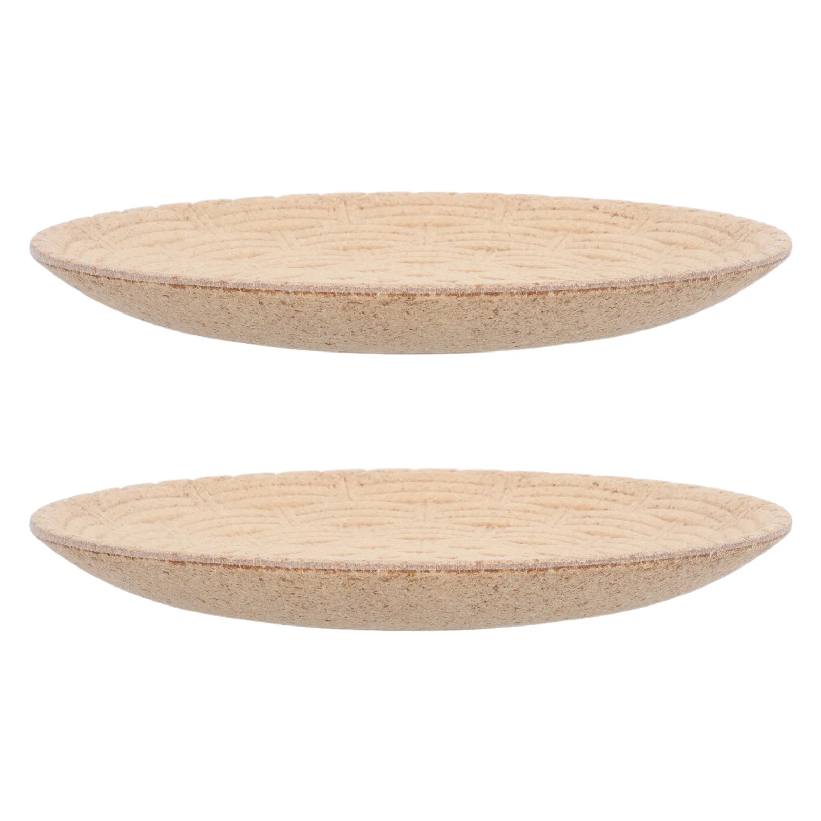 2Pcs Wooden Jewelry Organizer Tray Natural Grain Rustic Wood Trinket Dish for Rings Earrings Small Accessories Bedside Dresser