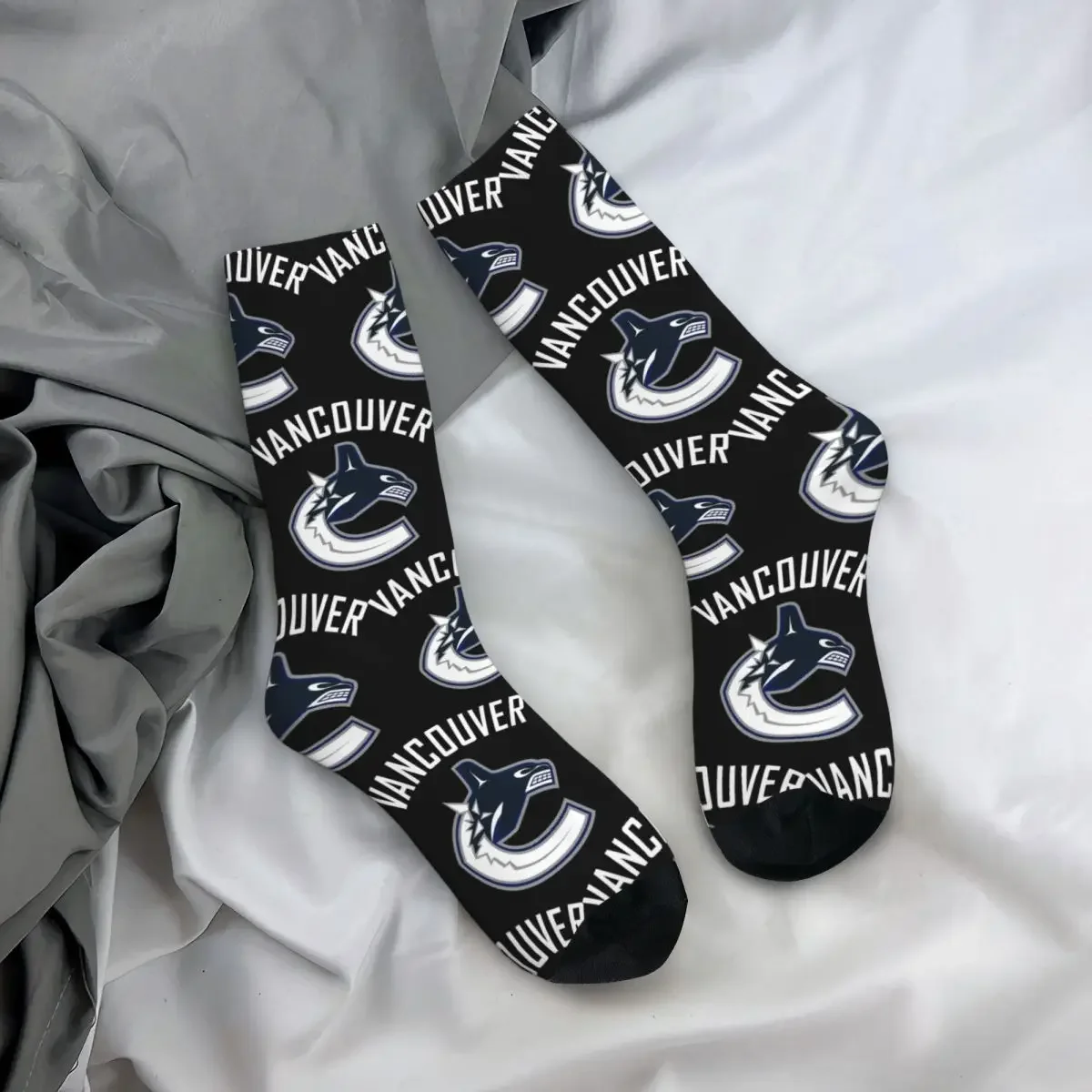 

Носки All Seasons Crew Stockings Vancouver Hockey Canucks Essential Active Socks, забавные длинные носки для мужчин и женщин, подарки на День святого Валентина