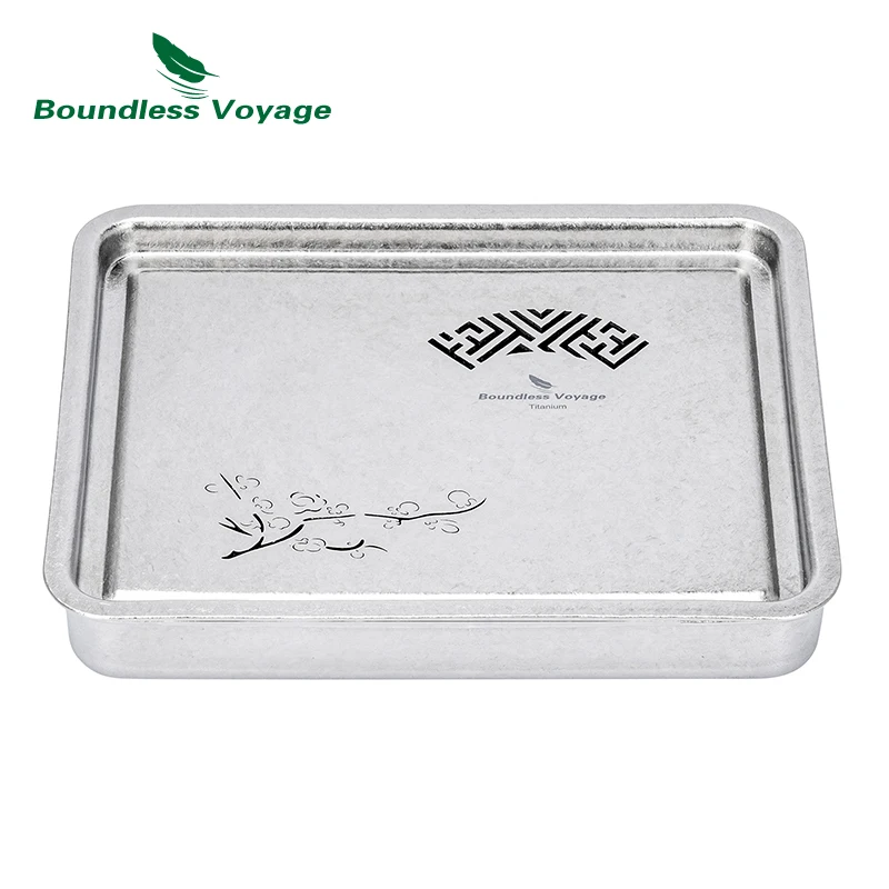 Boundless Voyage Titanium Gongfu Tea Tray Serving Tray Tea Set Outdoor Camping Home Travel Tea Ceremony