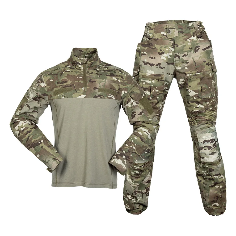 2024 Spring and Autumn New G5 Frog Robe Long Sleeve Tactical Pants Set Elastic Breathable Outdoor Camo Training Clothing