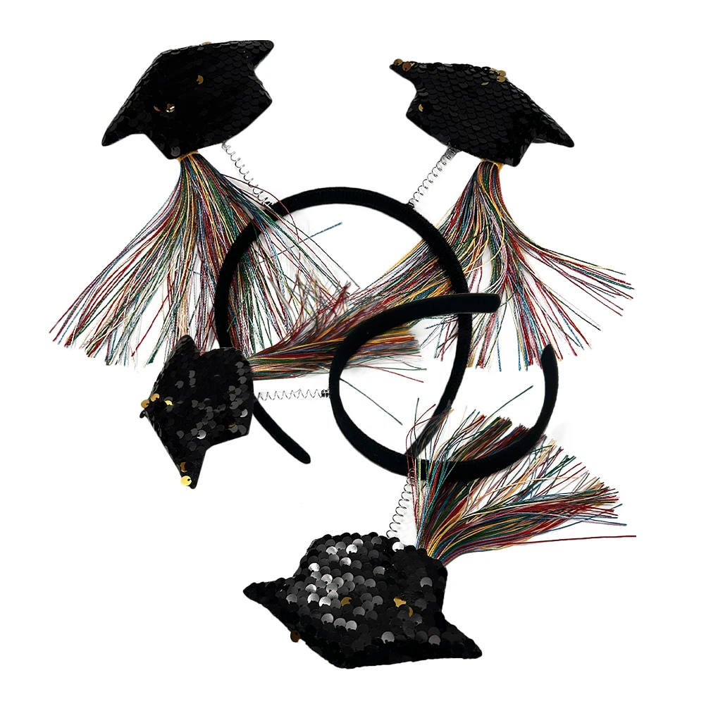2 قطعة قبعة التخرج عقال الترتر غراد صغير غطاء الرأس حفلة التخرج صور الدعامة فئة 2024 مهرجان هيرباند #1