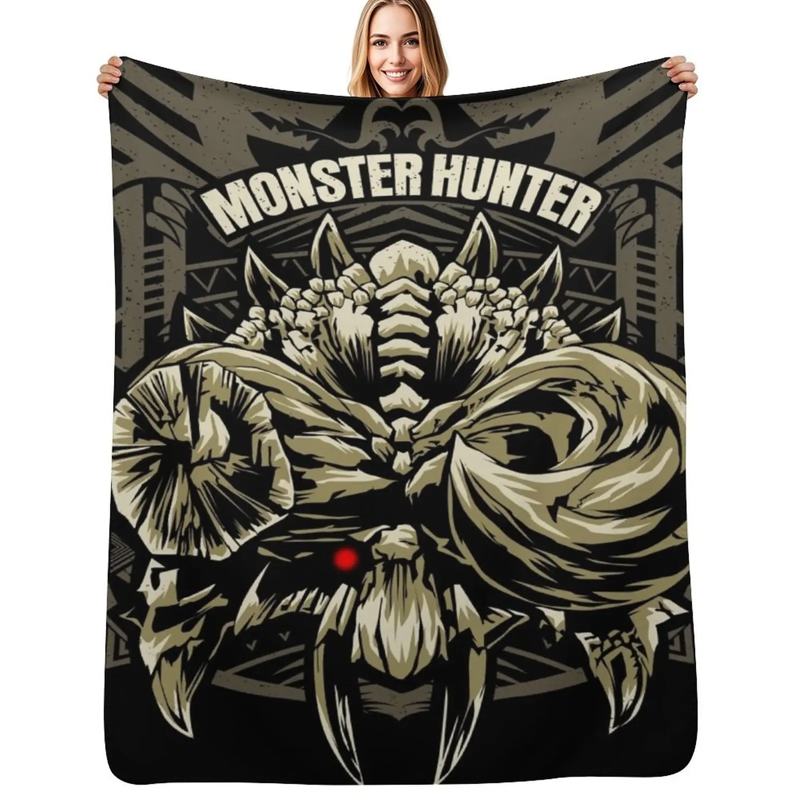 

Diablos Monster Hunter Throw Blanket Flannel Fleece Soft Warm Throw Blanket