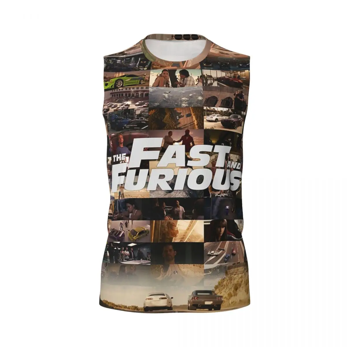 Fast And Furious Legends Tribute Men Printed Sleeveless T-shirt Casual Hip Hop Street Style Beach Holiday Tank Tops