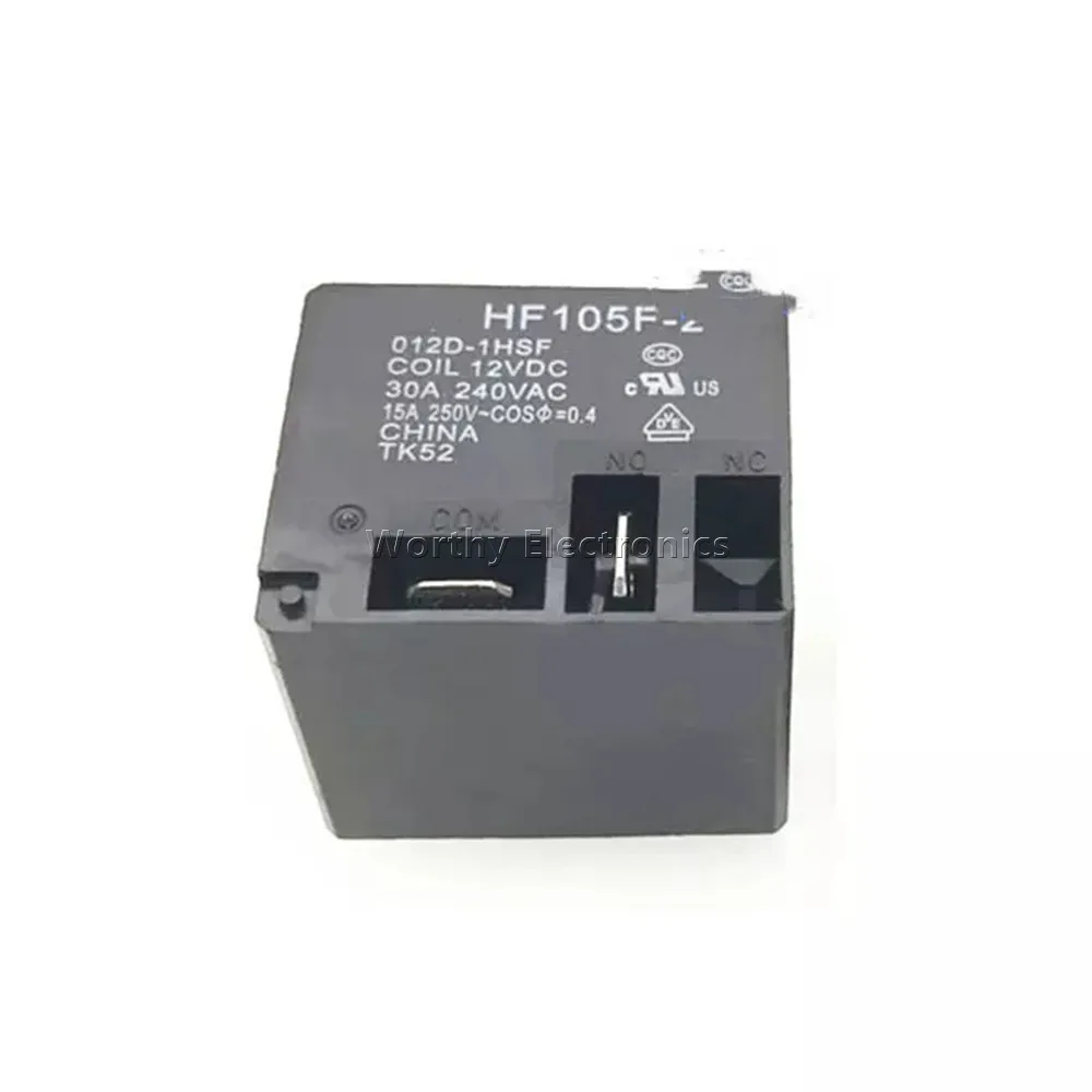 

Free Shipping 10PCS/LOT 12VDC 30A 4PIN Relay HF105F-2-012D-1HSF