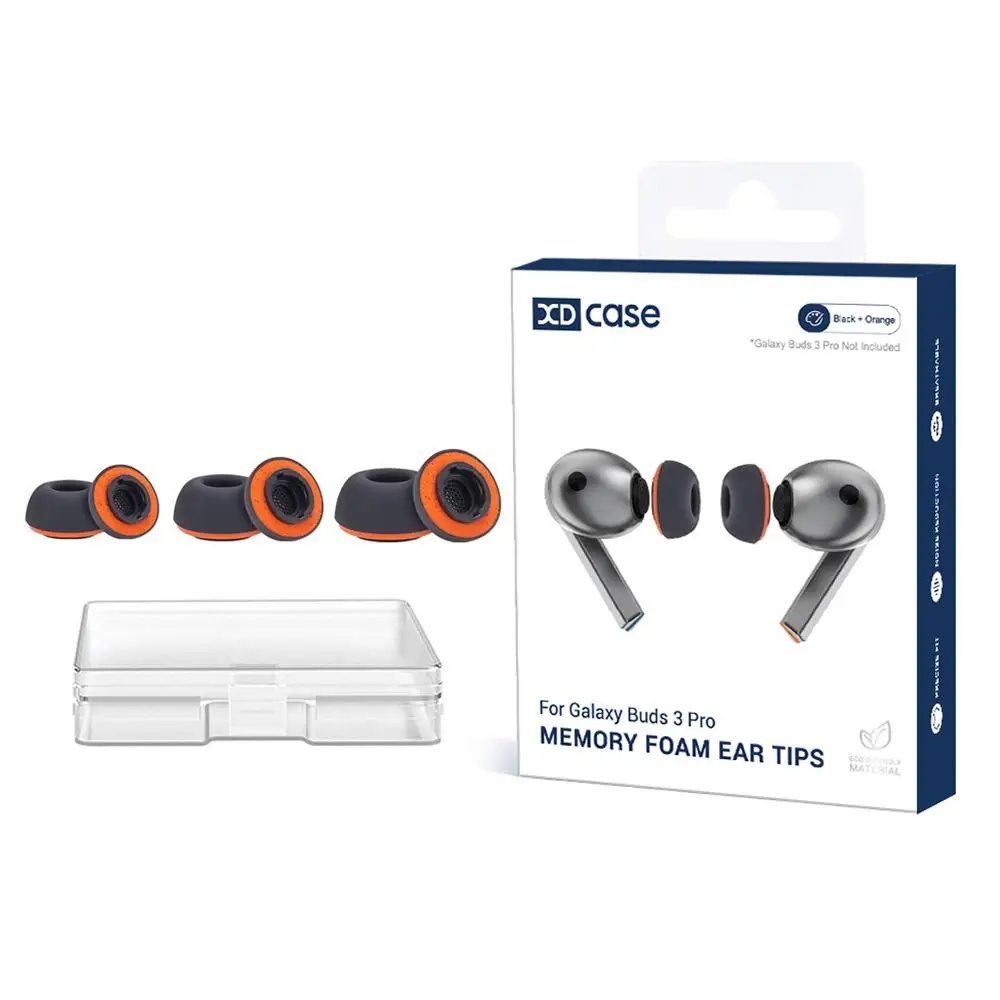Image of XDcase 3 Paar Ersatz-Ohrstöpsel aus Silikonschwamm für Samsung Galaxy Buds 3 Pro, Ohrstöpsel-Abdeckung, Größe S M L