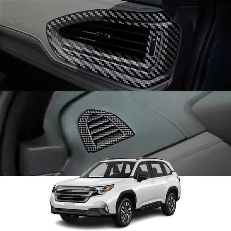 

Universall For Subaru Forester 2025 Dashboard Side Air Condition Vent Outlet Cover Trim Interior Accessories Carbon Fiber