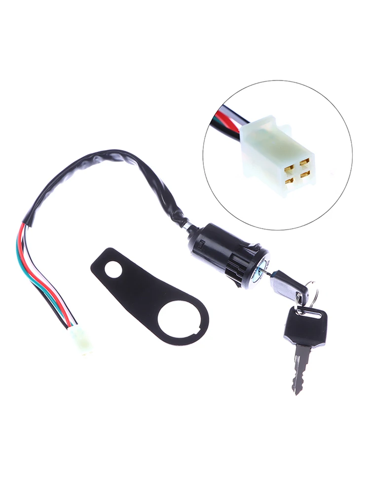 Clé de verrouillage universelle pour moto, interrupteur de démarrage de la ville, accessoires de bricolage, clé de verrouillage avec support rapide pour la plupart des motos, 50cc, 70cc, 90cc, 110cc,
