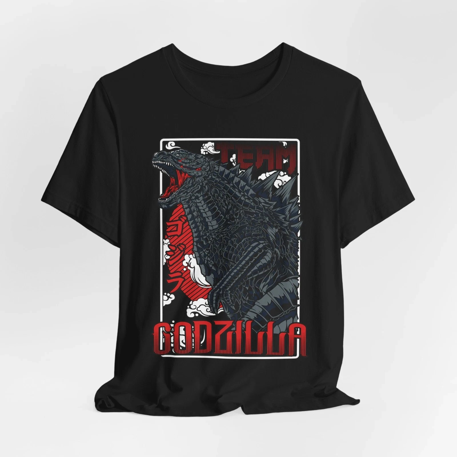 Godzilla Inspired Kaiju Monster Retro Graphic Print T-Shirt Men Women Cotton Oversized Couple Harajuku Casual Streetwear Tops - view 6