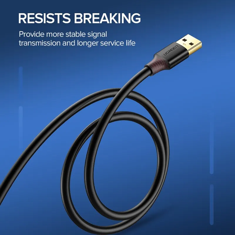 USB Extension Cable USB 3.0 Extender Cable Type A Male to A Female USB to USB Data Transfer for Smart TV PS4 Laptop Computer