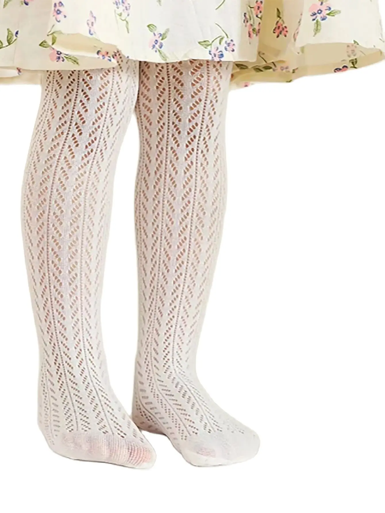 1 Pair Kids Summer Mesh Thin Netting Stockings Baby Girls Cute Vintage Korean Fishnet Lolita Tights Pantyhose for 1-12Y Children