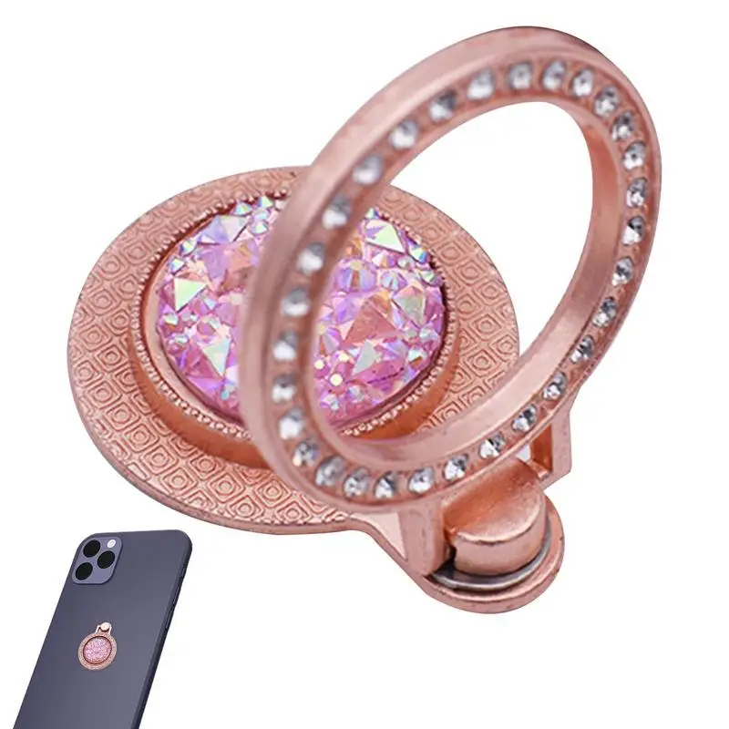 Luxury Diamond Phone Holder Rhinestone Mobile Phone Stand Universal Fashion Finger Ring Holder For IPhone ForSamsung