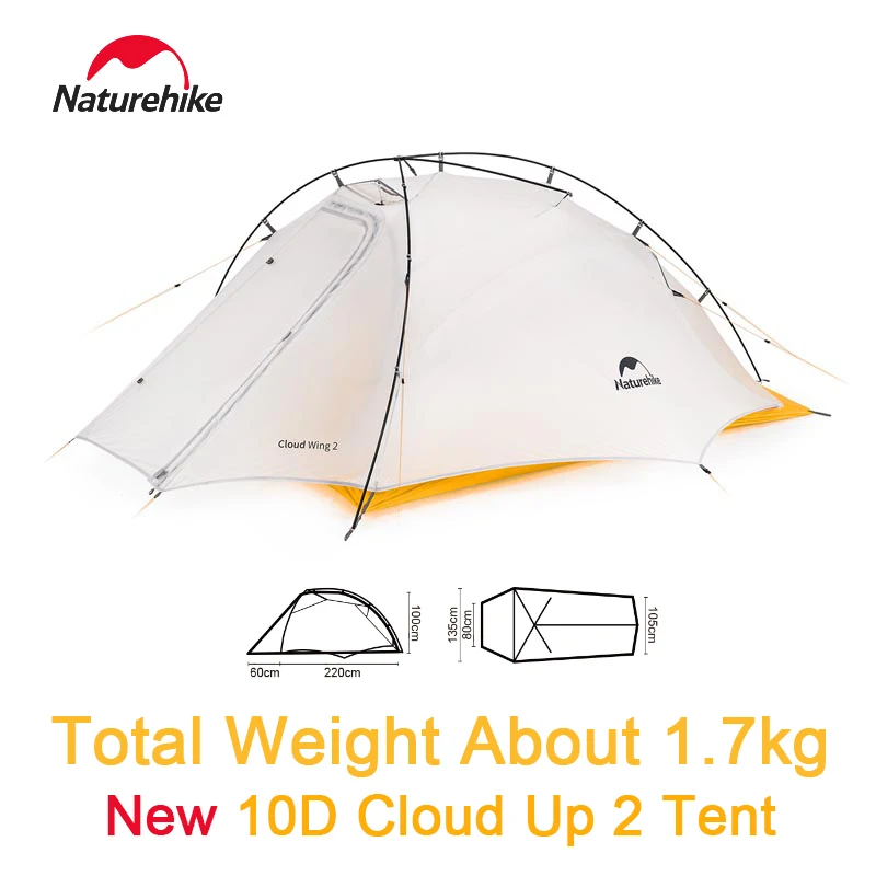 Imagem -02 - Naturehike-ultralight Nylon Camping Tent With Mat Atualização 20d 10d Nuvem até Pessoa Impermeável ao ar Livre Caminhada ao ar Livre