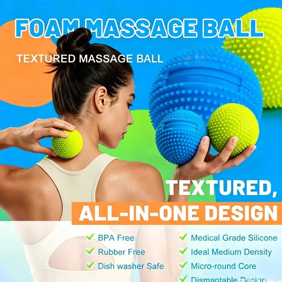 Fascia Foot Massage Roller Yoga Massage Ball Plantar Fascia Roller Deep Tissue Muscle Relaxation Fitness Manual Massager Tool