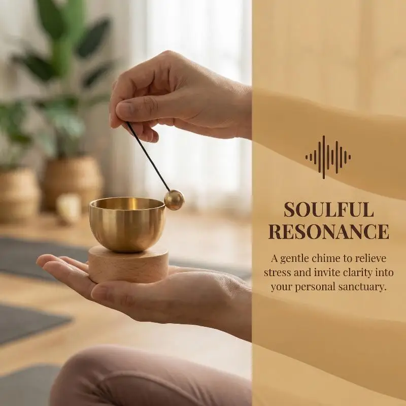 Tragbares Mini-Klangschalen-Set, Yoga-Meditations-Soundtherapie-Werkzeug zur Stresslinderung