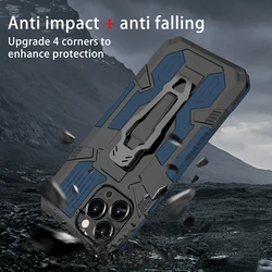 Funda con Clip trasero para iPhone, carcasa a prueba de golpes para iPhone 15, 14, 13, 12, 11 Pro Max, XR, XS Max