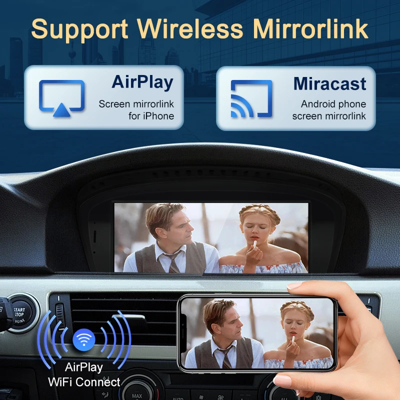 Bild 4: 8,8-Zoll Linux-System Kabelloses CarPlay Android Auto-Navigationssystem Video Musik