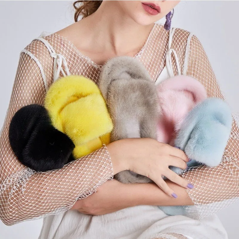 

Women's Slippers Fluffy Platform Slippers For Women Spring And Autumn Plush Outdoor Shoes Woman Comfort Non Slip Home Slippers