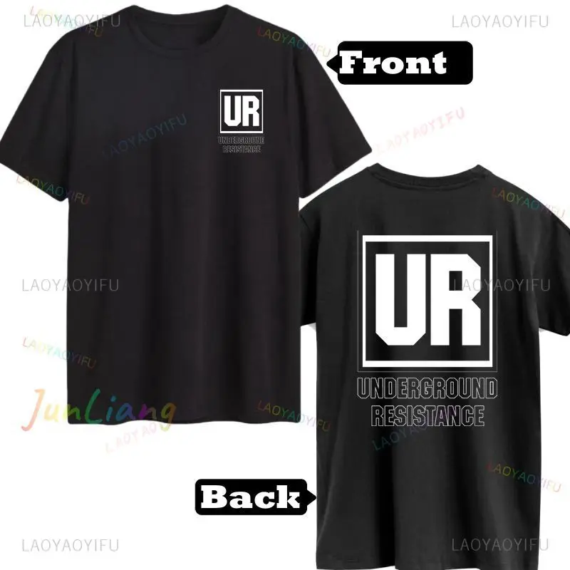 Camiseta Underground Resistance Record para hombre, tendencia de verano, música de baile Detroit Techno, ropa de música electrónica UR