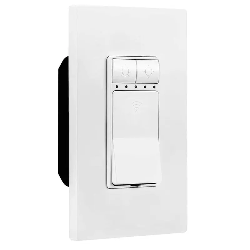 ABYN-Smart Wifi Dimmer Switch Button Style 5-Speed Smooth Dimming APP Remote Control Mobile Device Compatible Graffiti Design