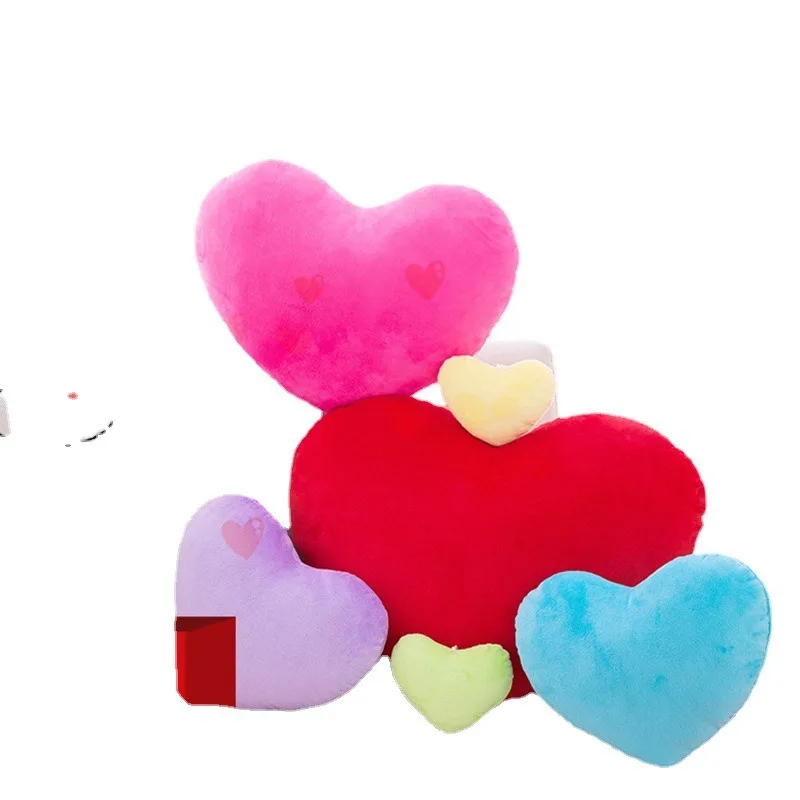 

Heart Plush Toys Valentines Day PP Cotton Soft Pillow Comfortable Kawaii Lovely Gift for Birthday Home Decorative Red Color Pink