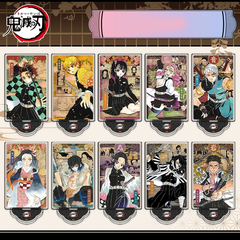 Manga Demon Slayer Acrylic Stand Kimetsu No Yaiba Figures Miniatures Anime Figurines Garage Kits Model Toys GK Ornaments Decor